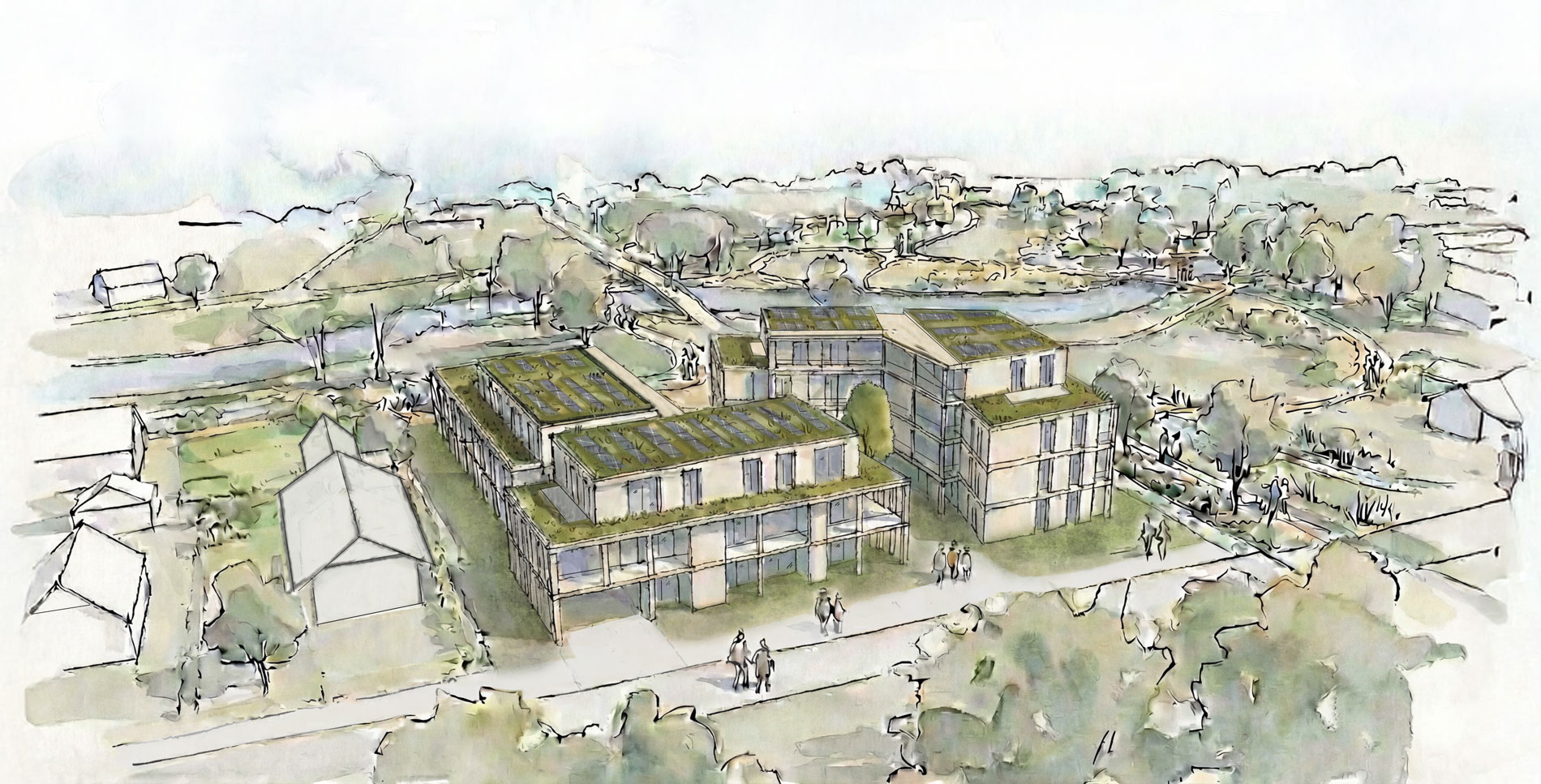GJL+ Freie Architekten, Parkschleife - naturnahes Wohnen, WB Ortspark Durbach - Perspektive, Plan: GJL+