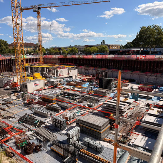 GJL+ Freie Architekten, Baufortschritt Sparkasse Landau, Foto: GJL+