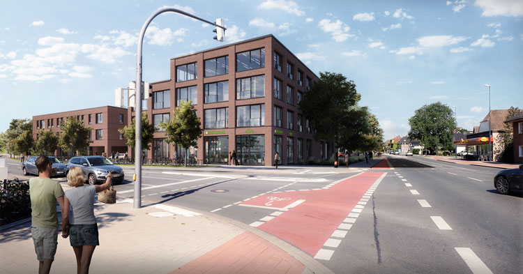 GJL+ Freie Architekten, Spexarder Höfe, Gütersloh, Visualisierung (c) MW3D
