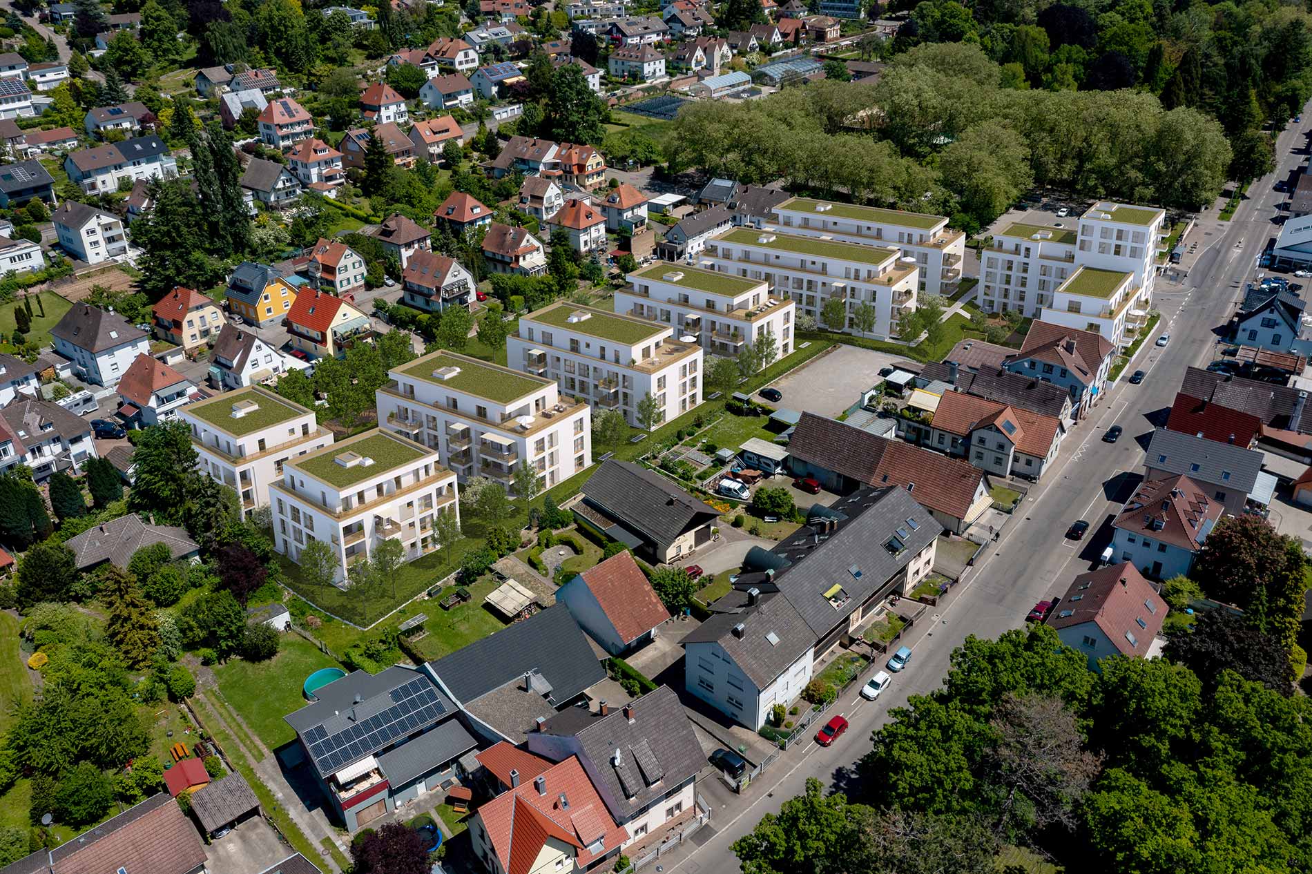 GJL Architekten- StadtPark Villen- Gesamtansicht